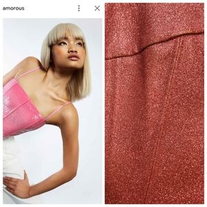 Nwot Dyspnea Slay Girl Sparkling Pink Corset Top Sugar Sweet m